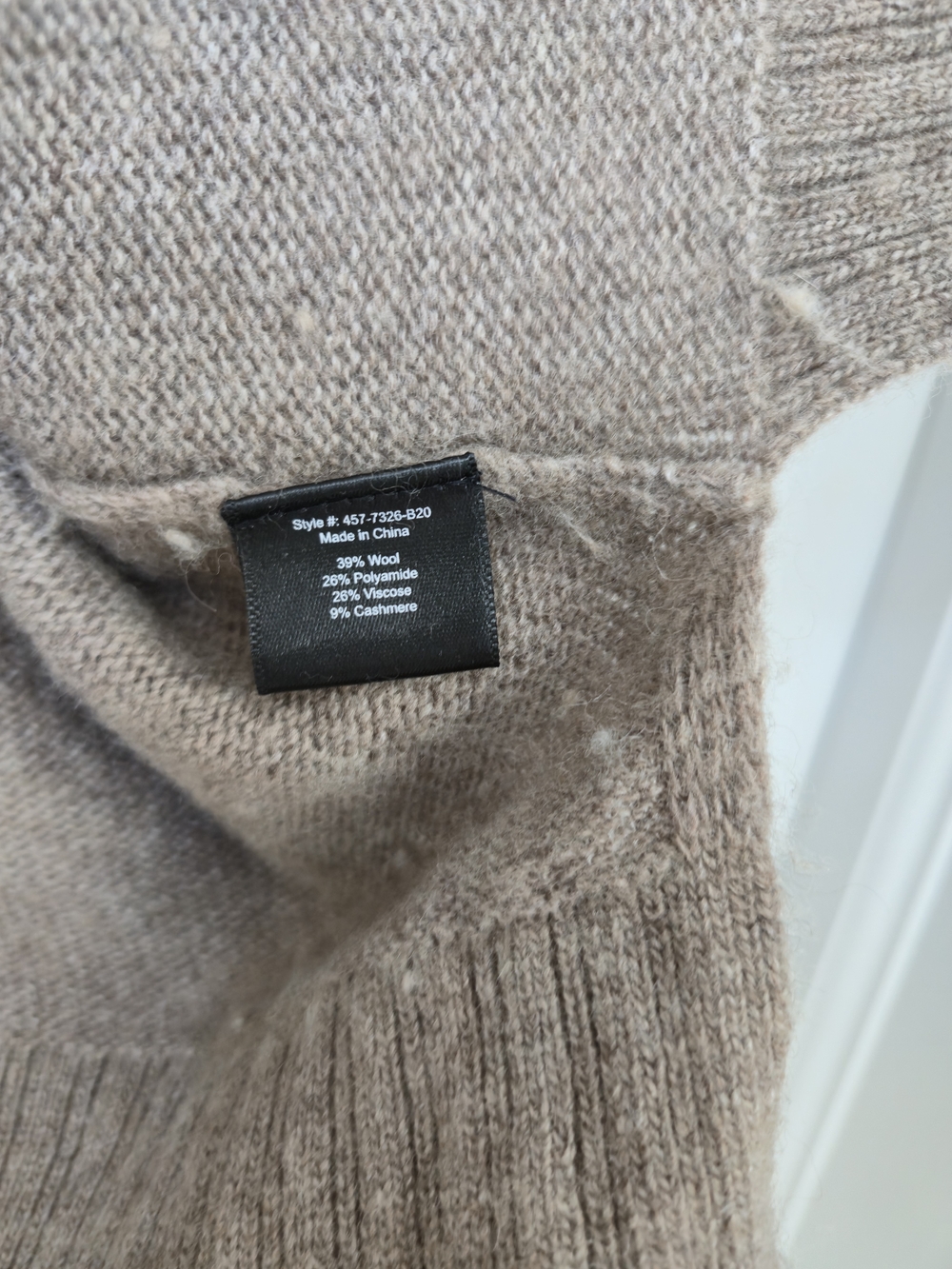 Jenni Kayne Everyday Sweater Taupe Wool Cashmere Blend Size S - Picture 7 of 7